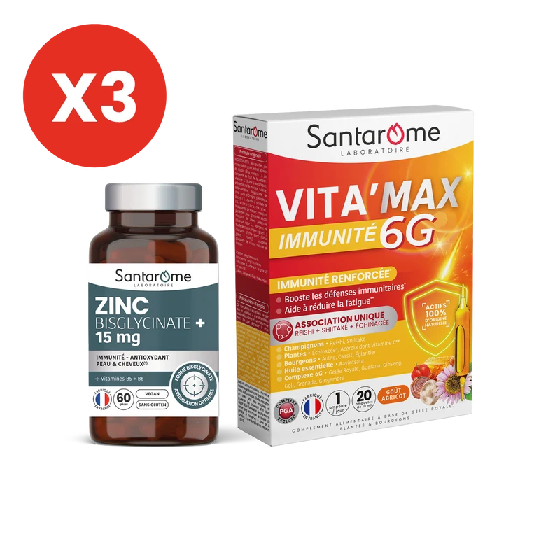 Pack immunité - Zinc + Reishi + Shiitaké