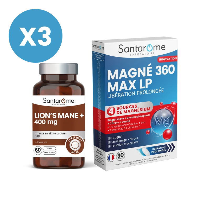 Pack Mémoire et Concentration - Lion's Mane + Magnésium