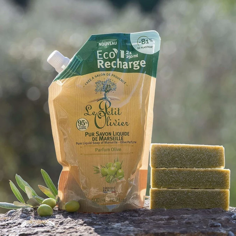 Eco-Recharge Pur Savon Liquide de Marseille - Parfum Olive