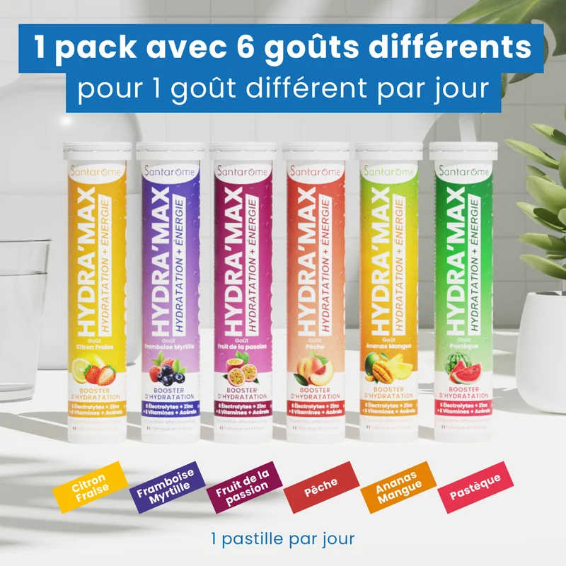 Pack découverte HYDRA'MAX 6 goûts - Pastilles Hydratation