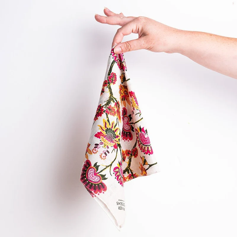 Emballage cadeau réutilisable Furoshiki - 100% coton avec fourreau 51x51 cm