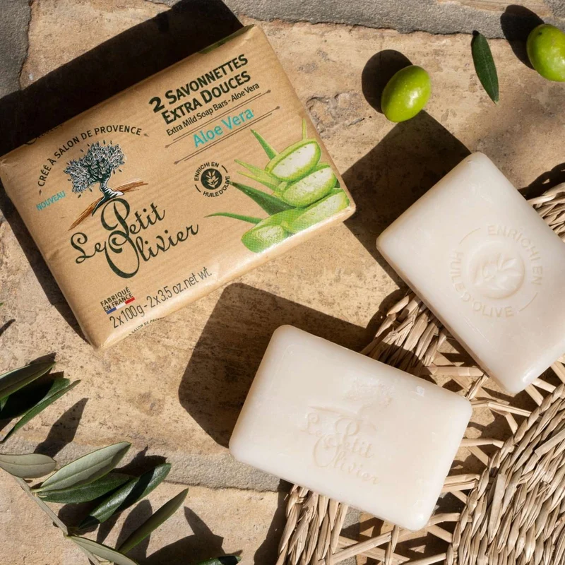 2 Savonnettes Extra Douces - Parfum Aloe Vera