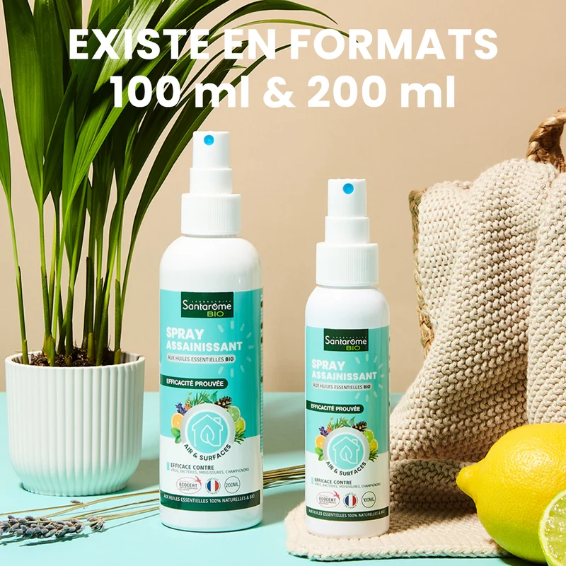 Spray Assainissant aux huiles essentielles Bio - 100 ml