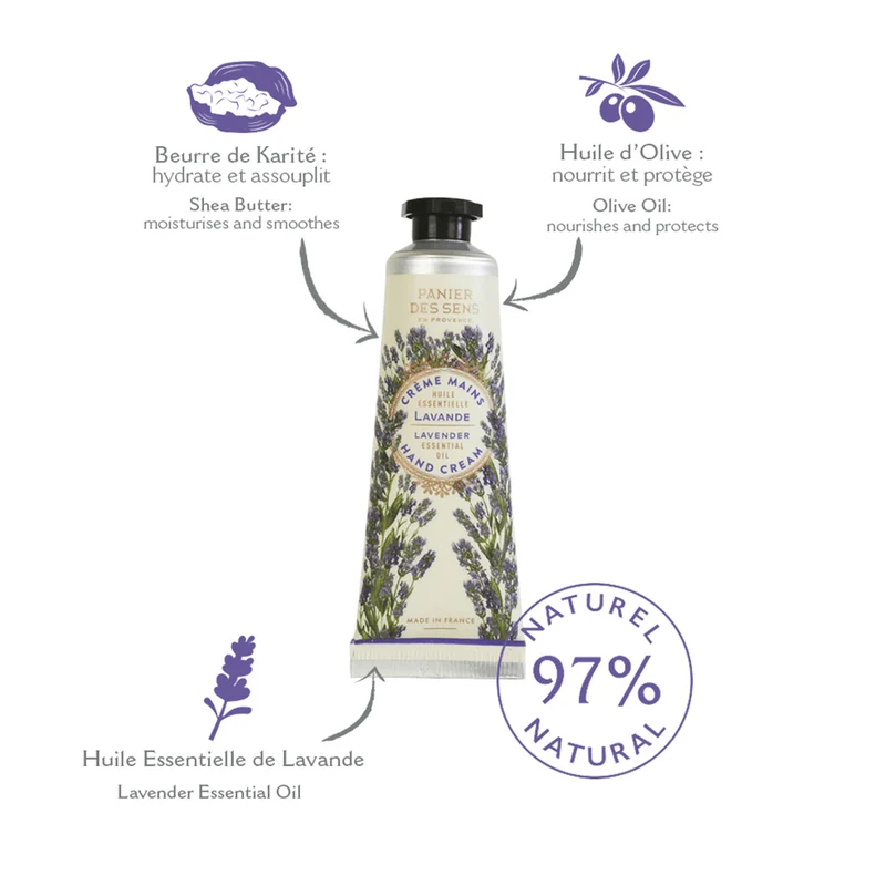 Crème pour les mains - Lavande 30ml