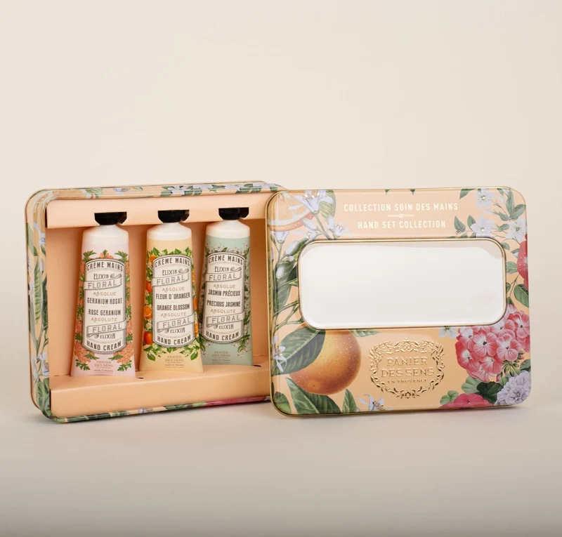 Coffret Crèmes Mains aux absolues de parfum - Fleur d’Oranger, Géranium et Jasmin (3x30ML)