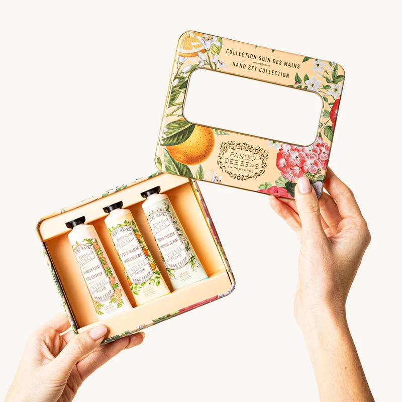 Coffret Crèmes Mains aux absolues de parfum - Fleur d’Oranger, Géranium et Jasmin (3x30ML)