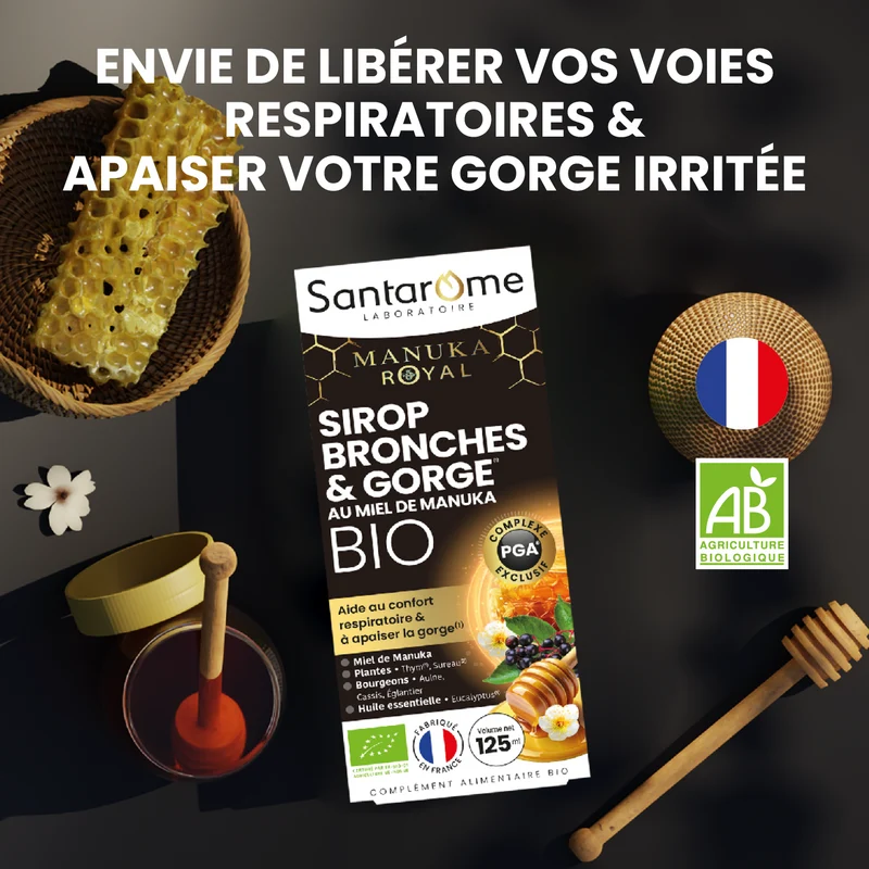 Sirop Bronches & Gorge au Miel de Manuka Bio