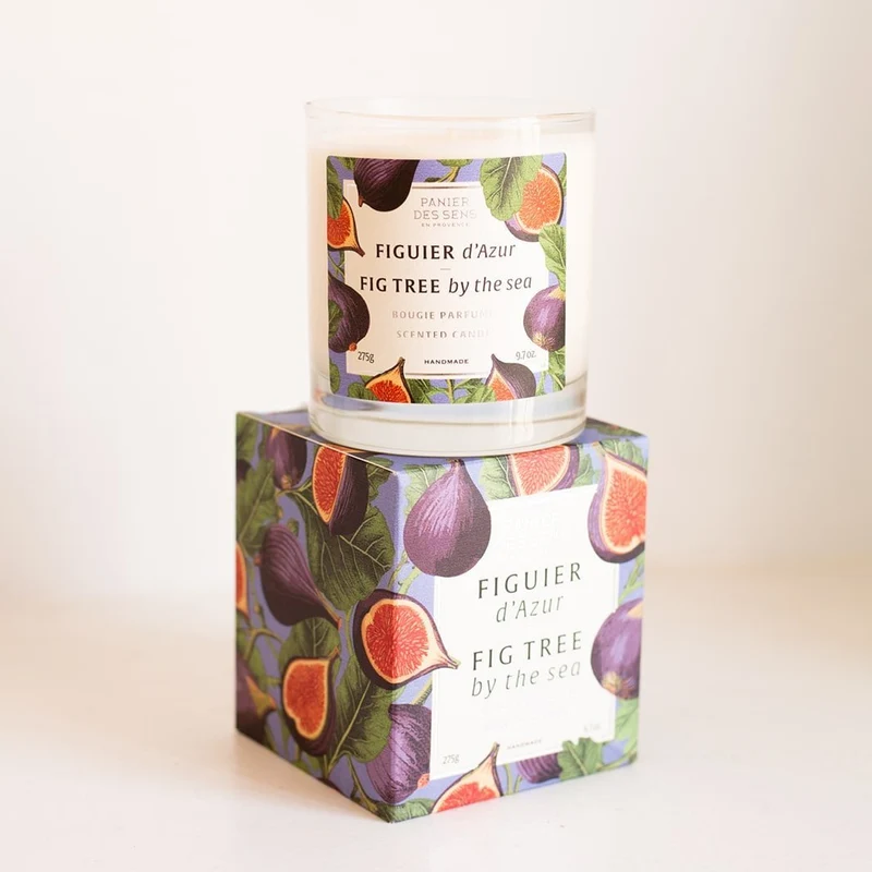 Bougie parfumée cire végétale - Parfum Figuier d'Azur 275g