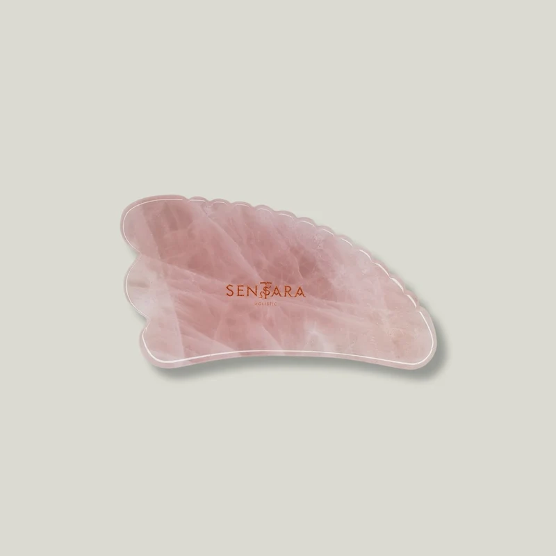 Gua Sha Corne à dents Quartz Rose