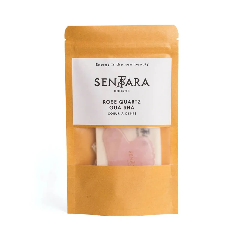 Gua Sha Corne à dents Quartz Rose
