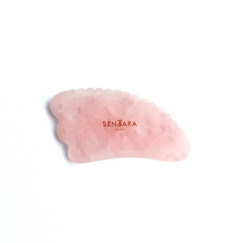 Gua Sha Corne à dents Quartz Rose