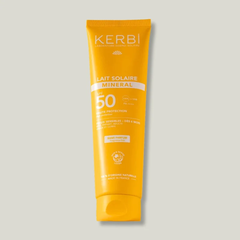 Lait solaire minéral SPF50 - Bébé, Enfant et Adulte