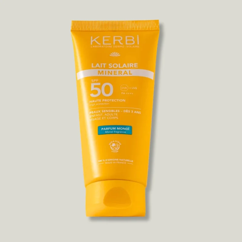 Lait solaire minéral SPF50 - Parfum Monoï