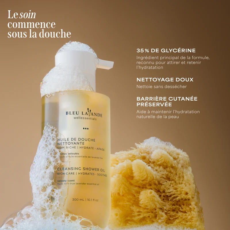 Huile de douche nettoyante – Soin riche