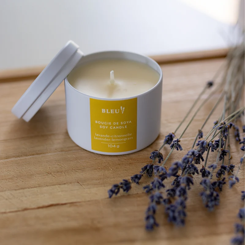 Bougie de soya lavande-citronnelle