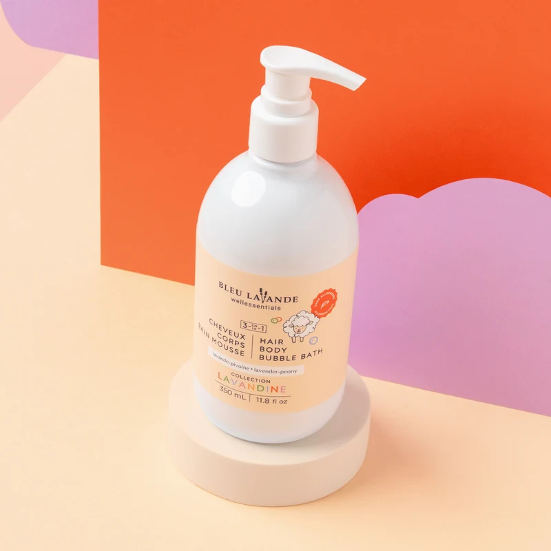 3-en-1 cheveux, corps, bain mousse pour bébé