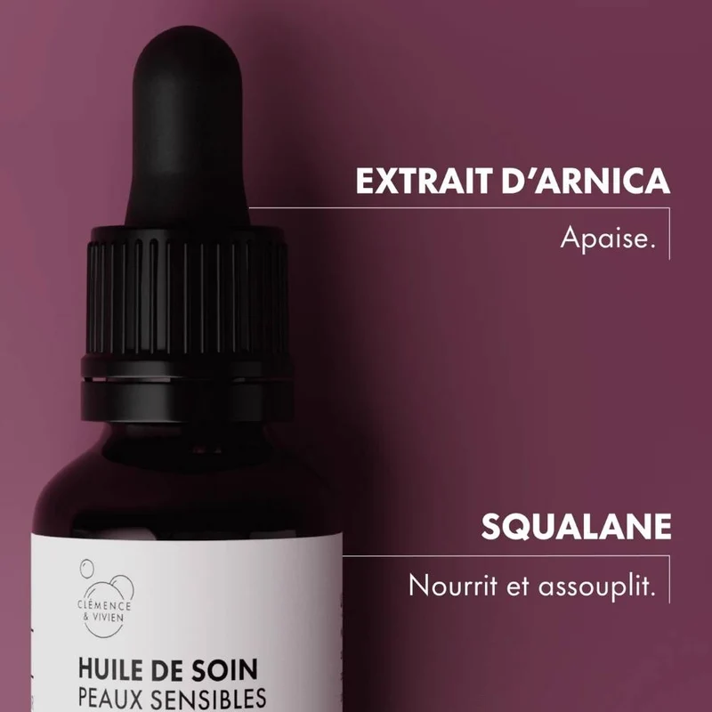 Huile de soin peaux sensibles