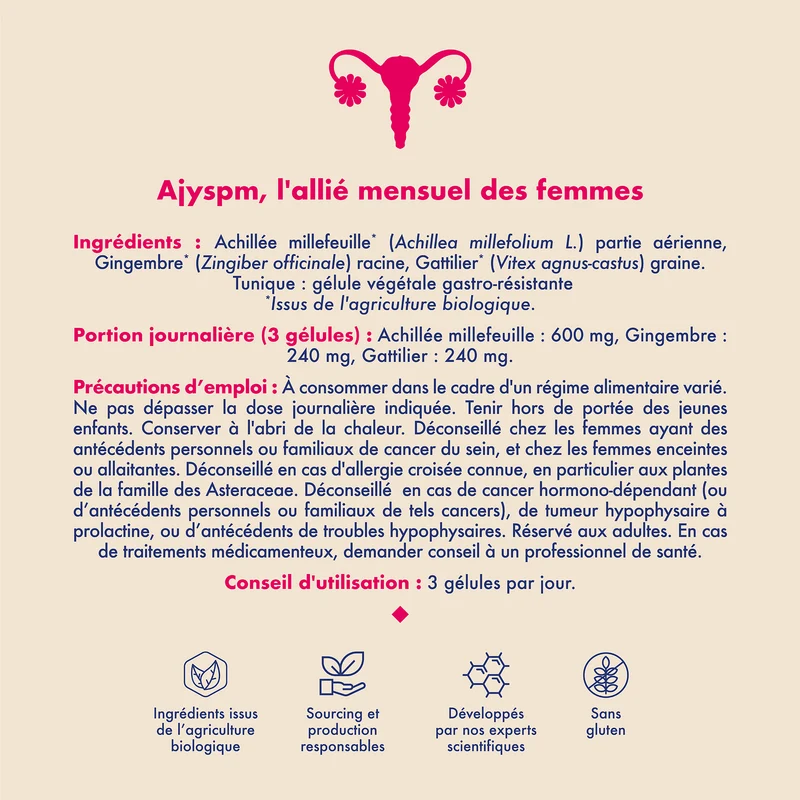 AJYSPM BIO - Compléments alimentaires syndrome prémenstruel