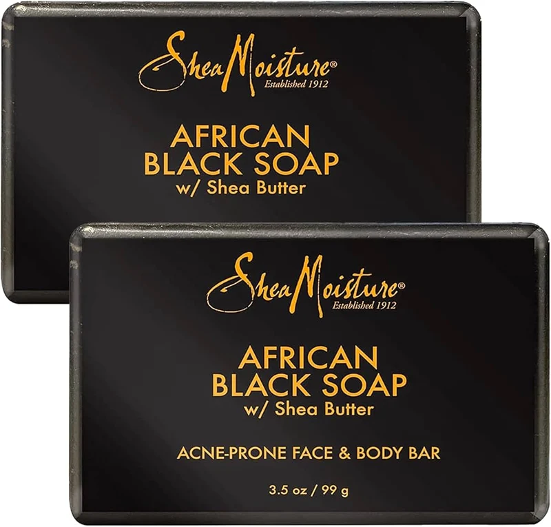 Shea Moisture - African Black Soap - Savon noir africain anti-acné - 99g (1 barre)