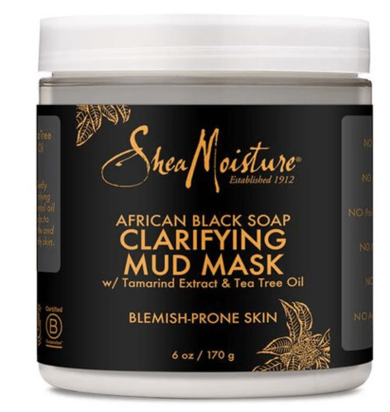 Shea Moisture - African Black Soap - Masque de boue "Clarifying mud mask" - 170 g