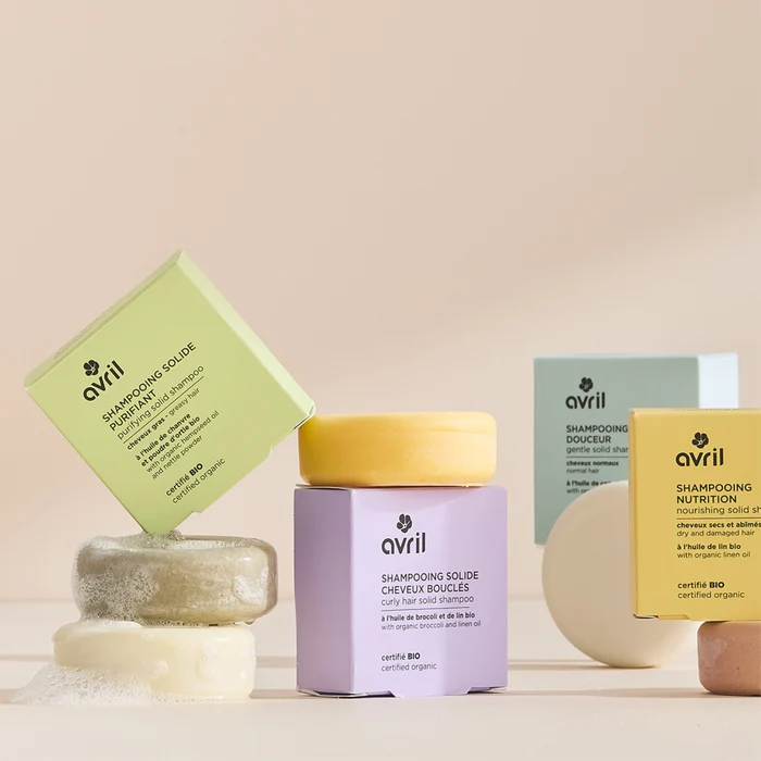 Shampooing solide cheveux bouclés 60g certifié bio