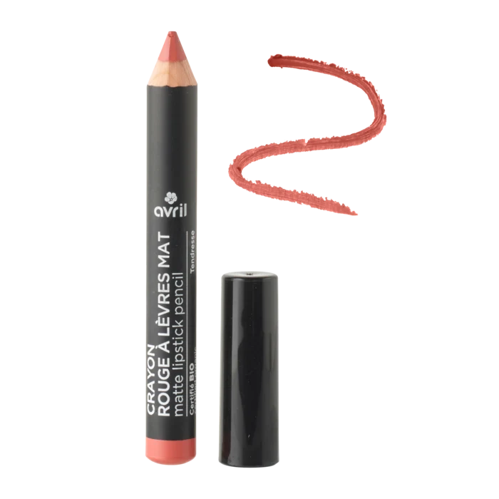 Crayon rouge à lèvres mat Tendresse certifié bio