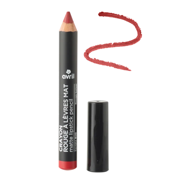 Crayon rouge à lèvres mat Rouge baiser certifié bio