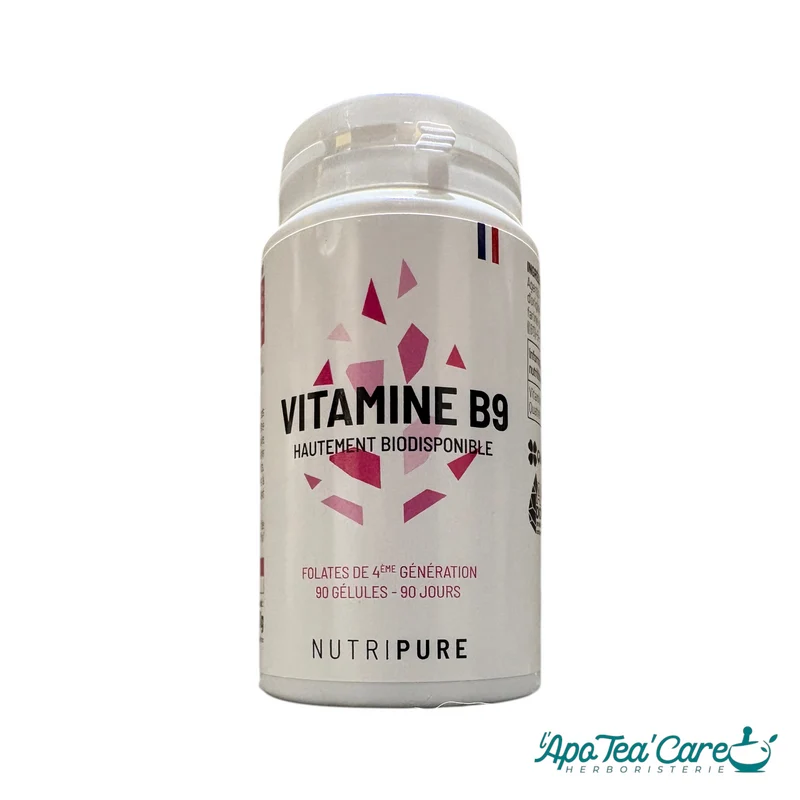 Vitamine B9 60 Gélules Nutripure – Quatrefolic® (5-MTHF) Haute Biodisponibilité