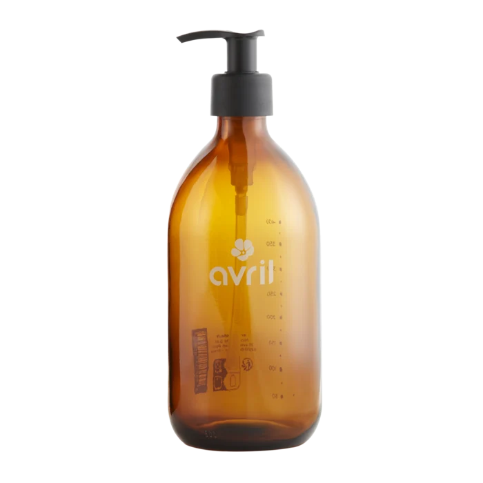 Flacon rechargeable en verre ambré 500ml