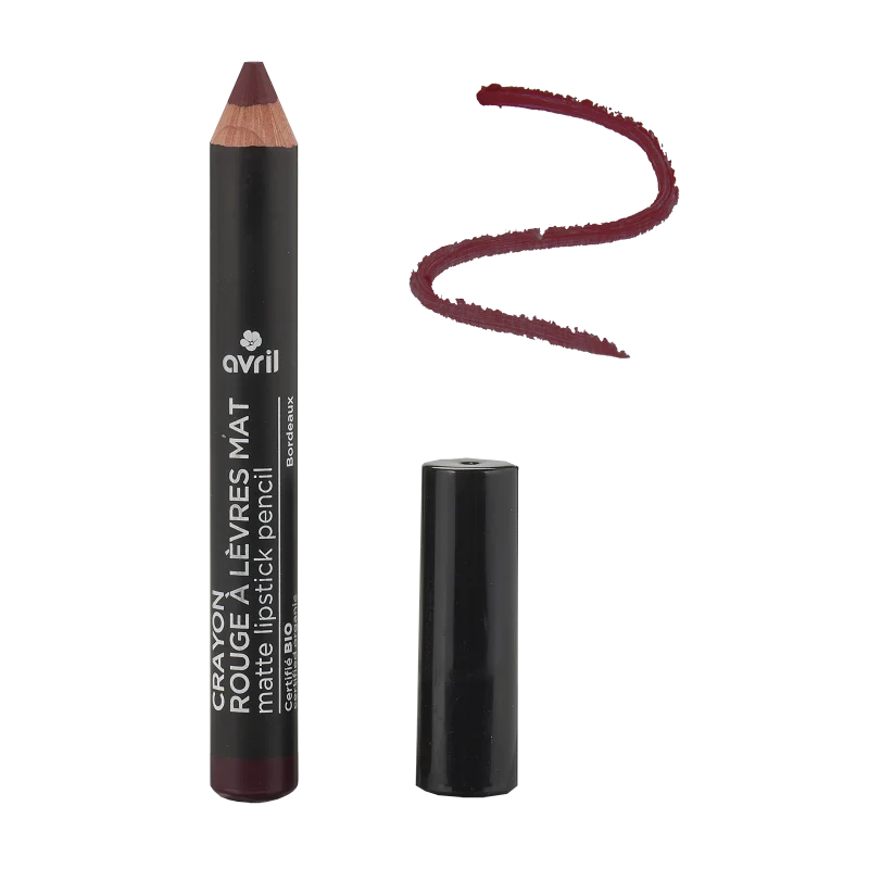 Crayon rouge à lèvres mat Bordeaux Certifié bio