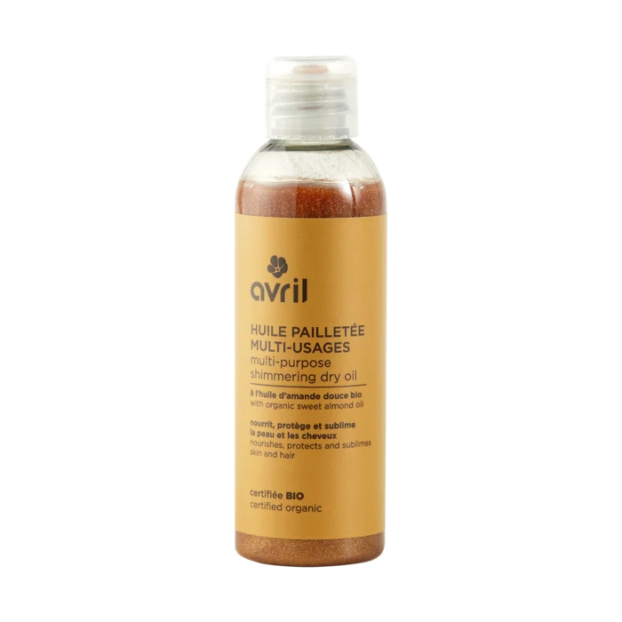 Huile pailletée multi-usages 100ml - Certifiée bio