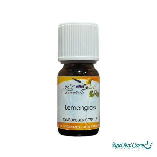 Huile Essentielle Lemongrass 10ml Bio - Tonique et Purifiante