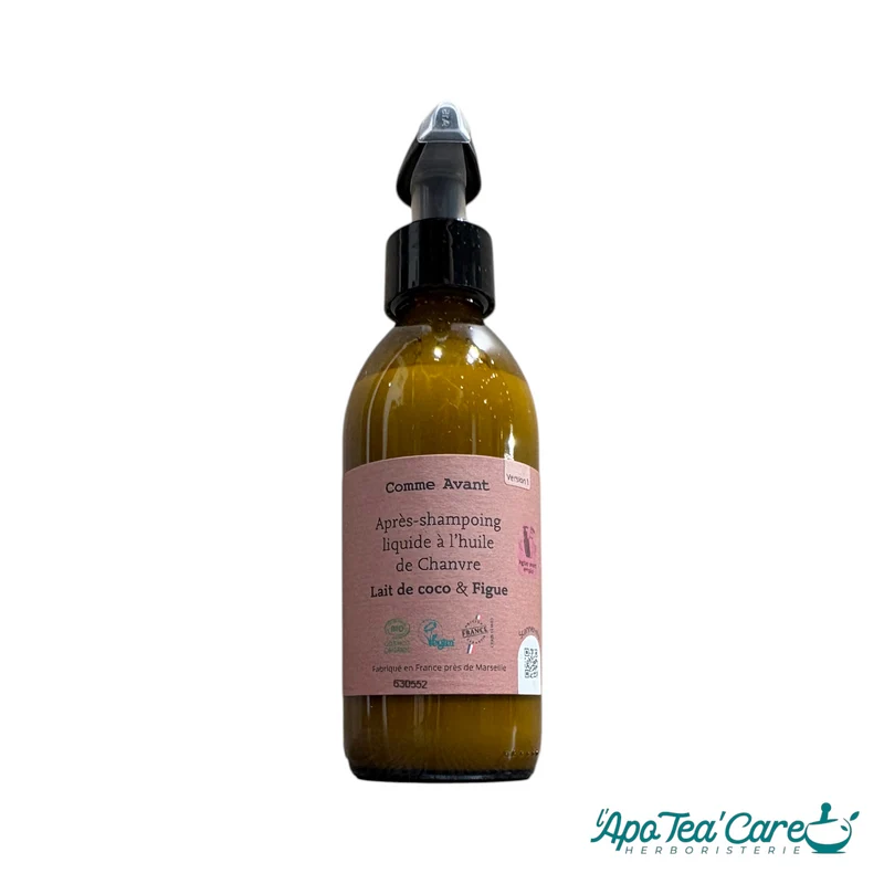 Après Shampoing à l'huile de chanvre bio Parfum lait de coco & Figue