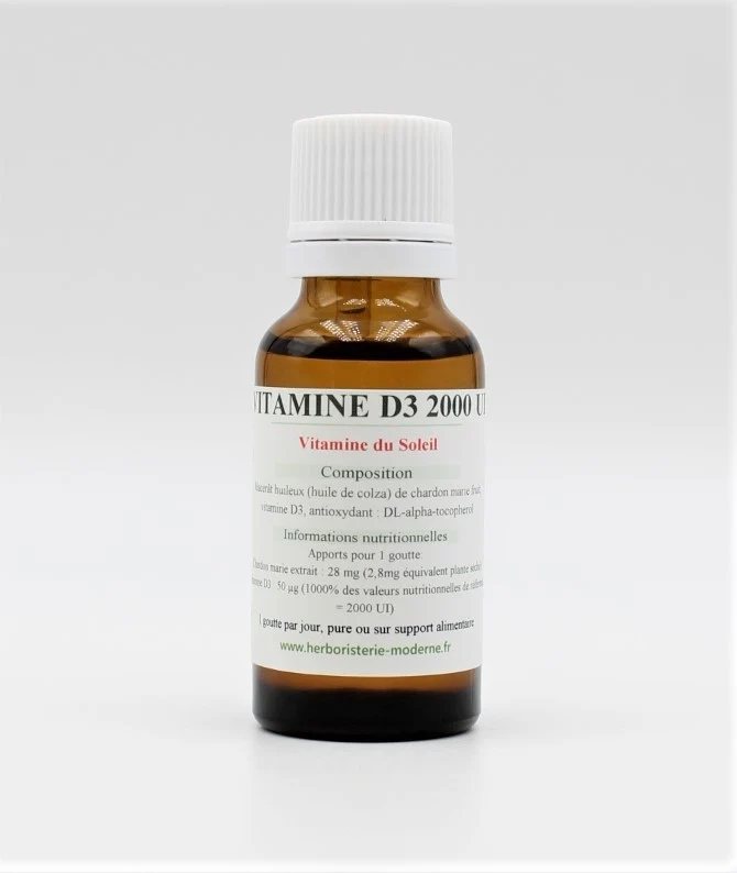Vitamine D3 Forte 2000 Ui - Vitamine du soleil