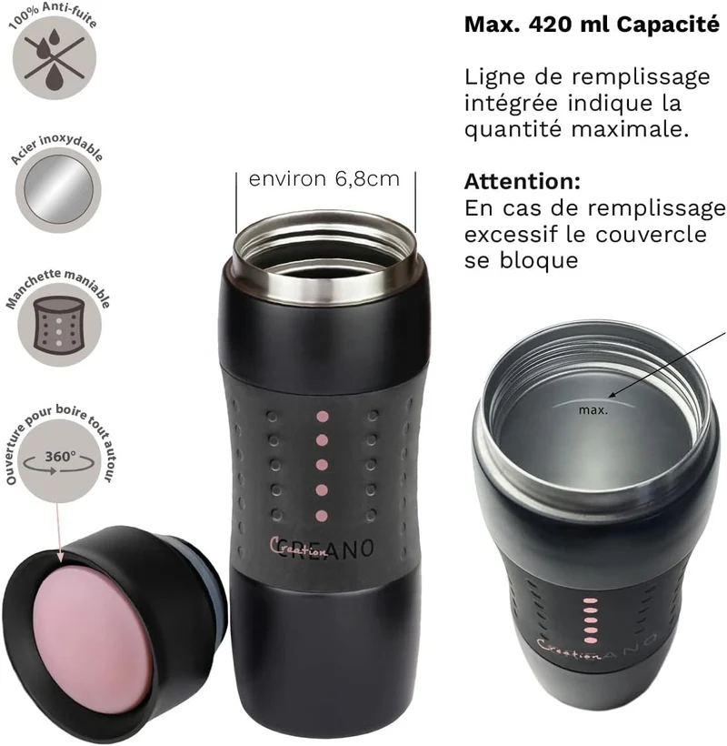 Creano Mug de voyage Creano Design 420ml