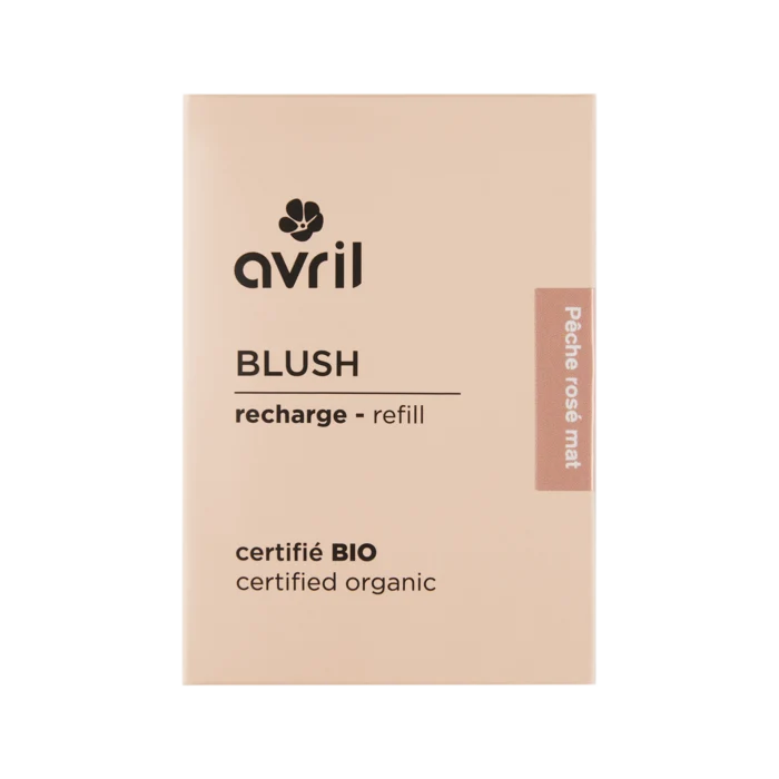 Recharge blush Pêche rosé mat Certifiée bio