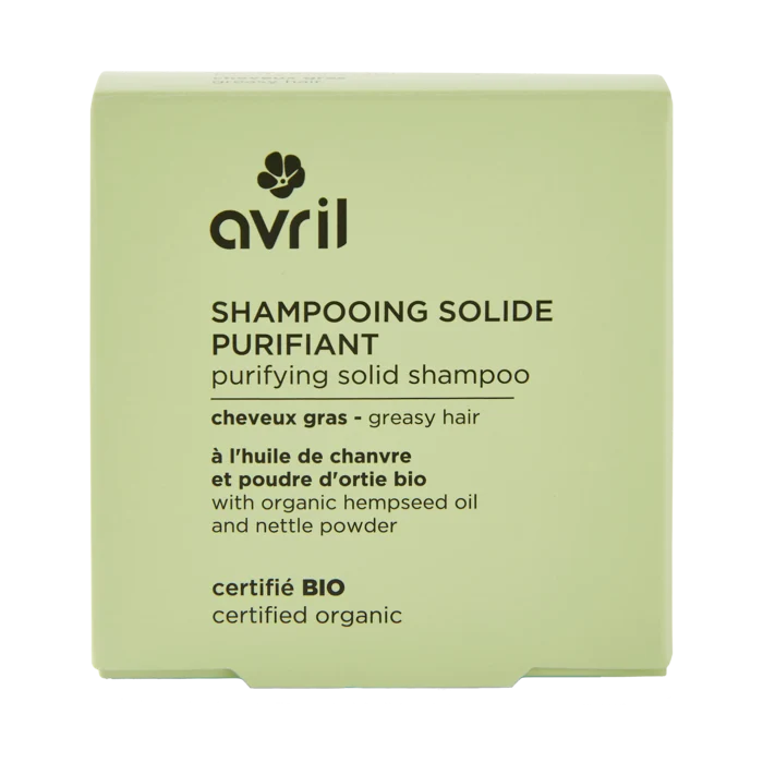 Shampooing solide purifiant cheveux gras 60g certifié bio