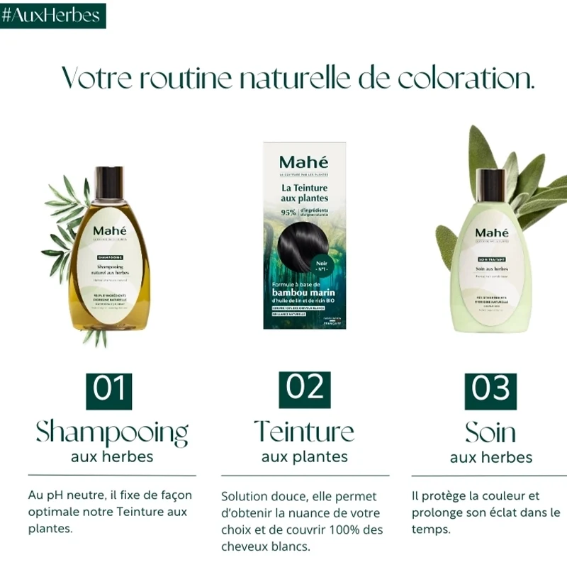 Teinture aux plantes Martine Mahé n°4 Châtain
