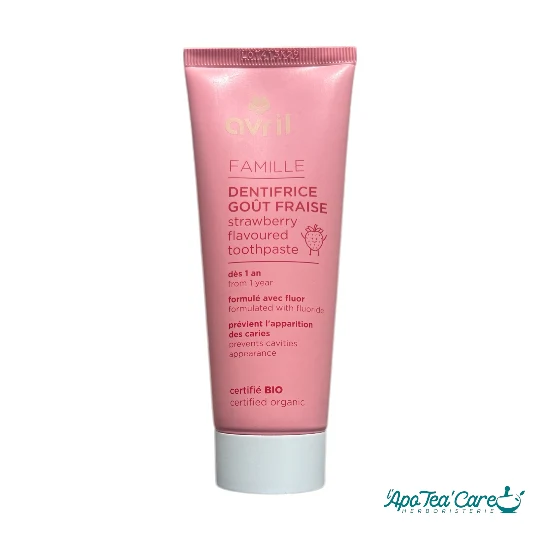 Dentifrice Bio Avril Cosmétiques – Menthe & Fraise | Hygiène Bucco-Dentaire Naturelle