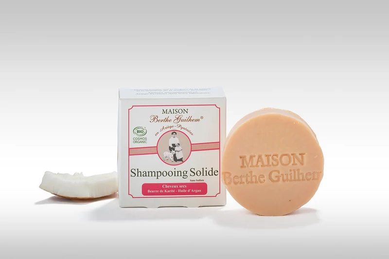 Shampooing solide au lait de chèvre frais BIO Argan - Karité - Verveine exotique
