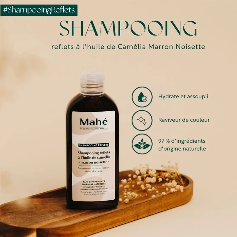 Shampooing reflets marron-noisette