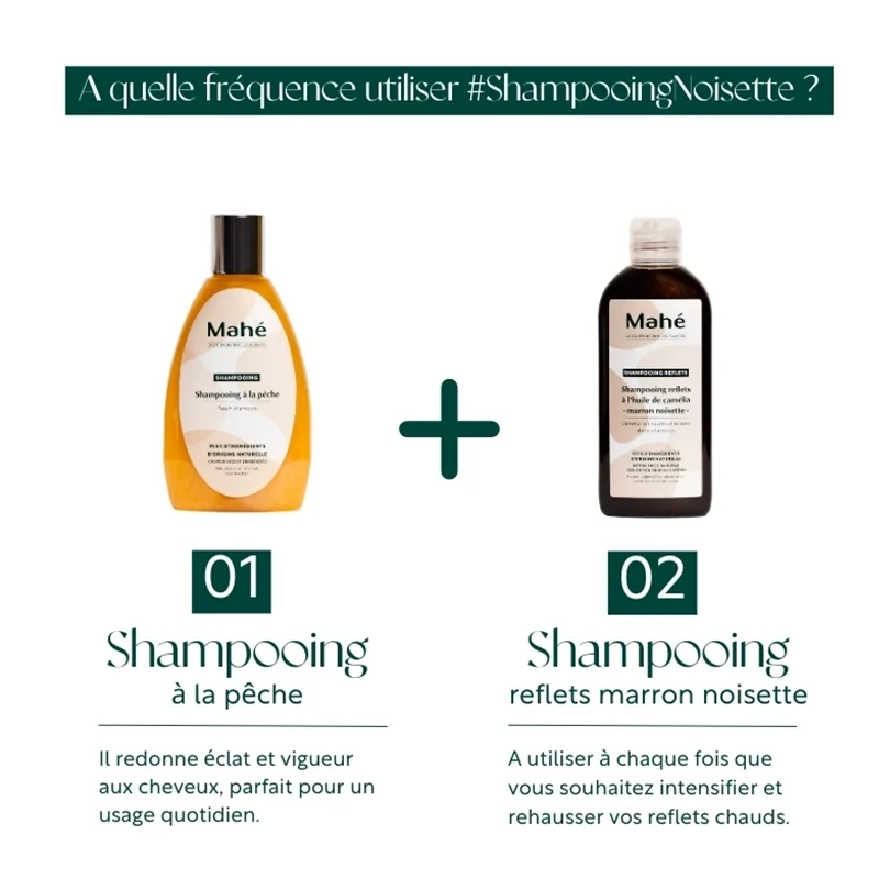 Shampooing reflets marron-noisette