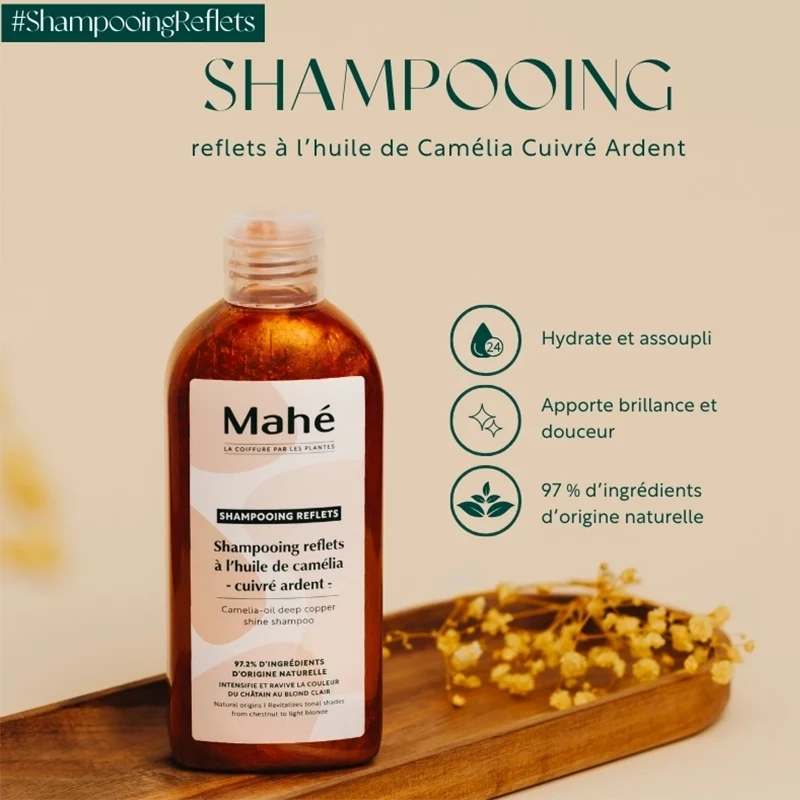 Shampooing reflets à l’huile de Camélia - cuivré ardent