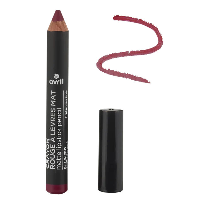 Crayon rouge à lèvres mat Fraise des Bois Certifié bio