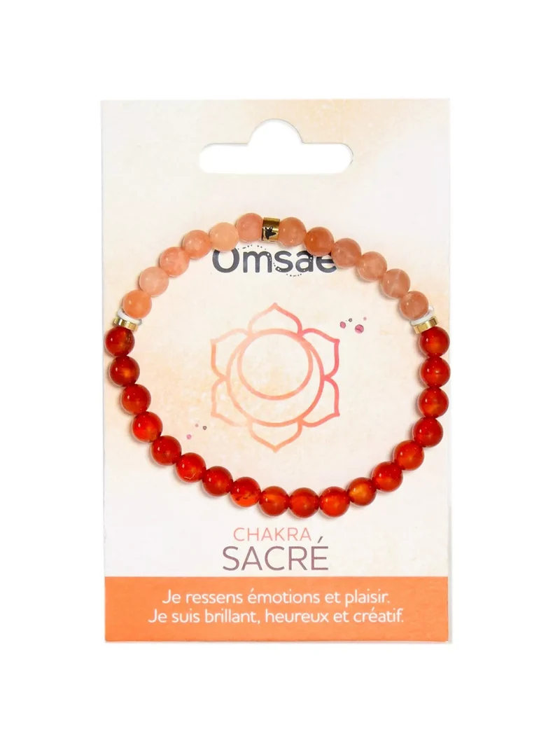 Bracelet Chakra Sacré Perles rondes 6 mm