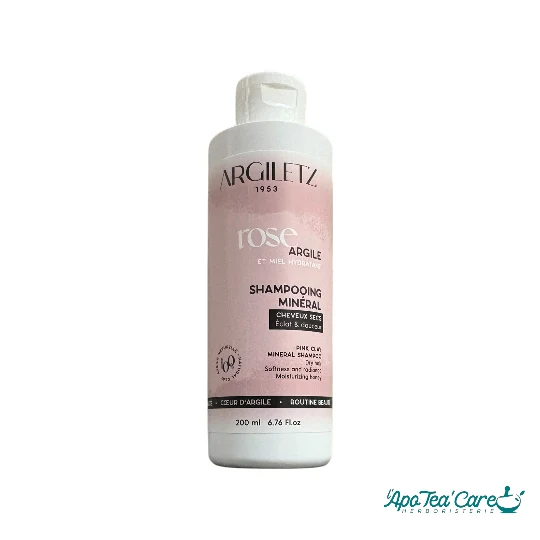 Shampooing Argile Rose & Miel – Cheveux Secs 200ml | ARGILETZ