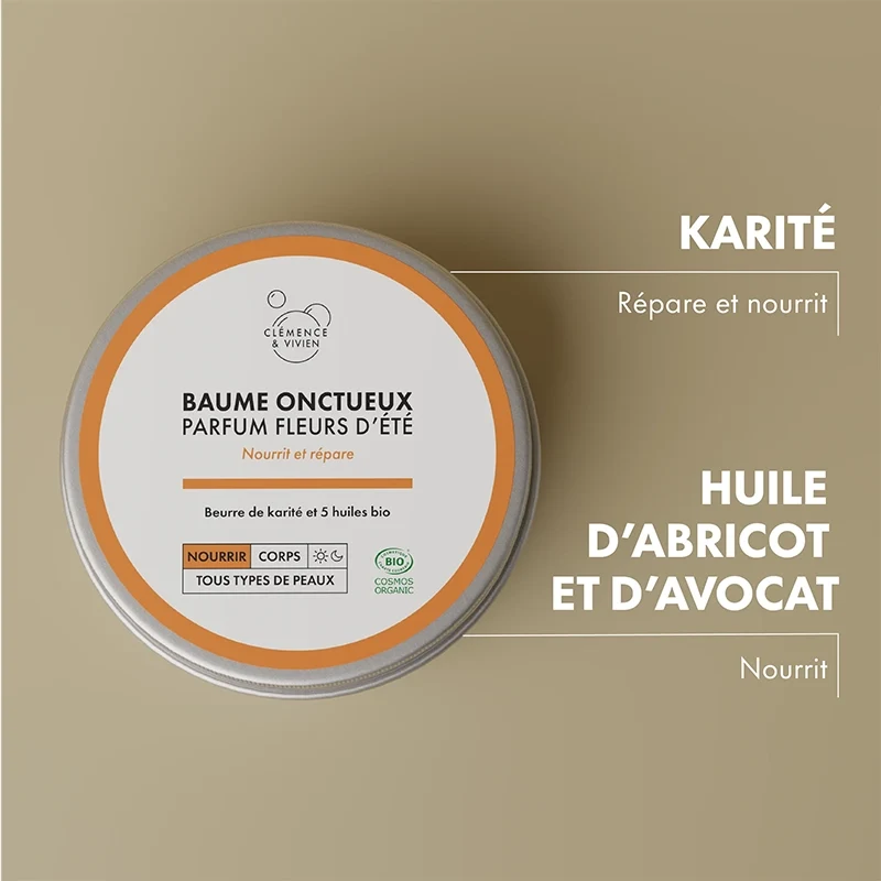 Mini Baume onctueux Multi-usages BIO - Parfum Fleurs d'été