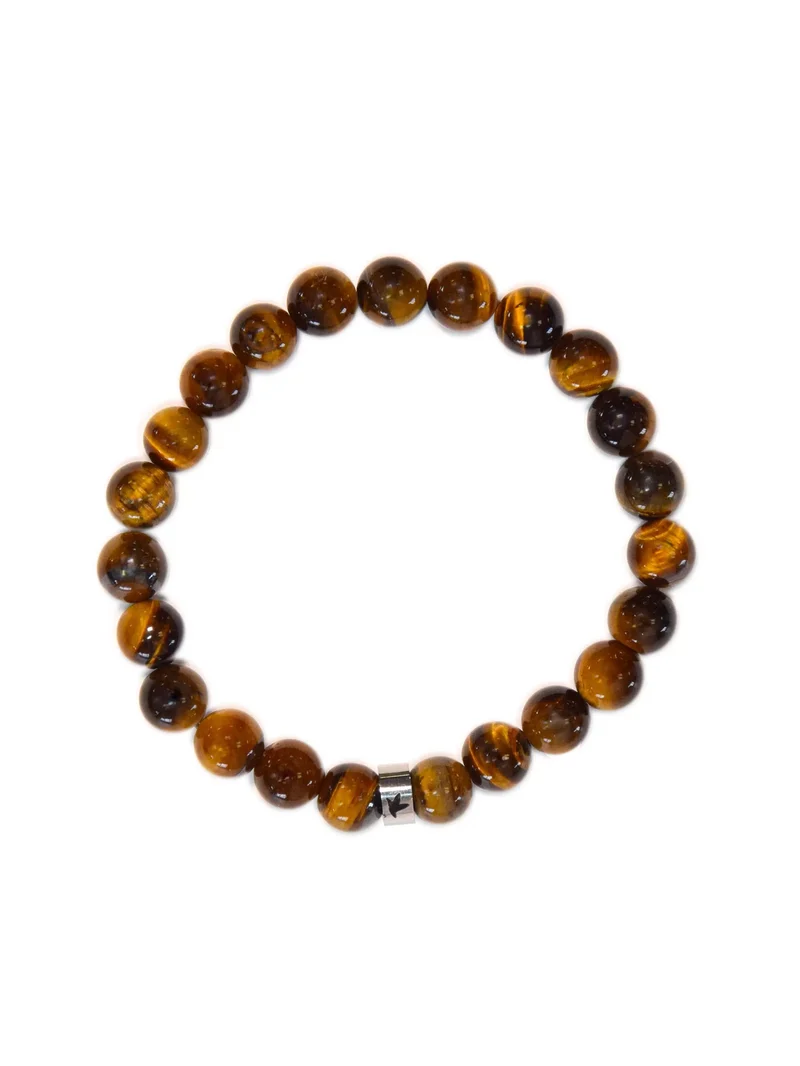 Bracelet Oeil de Tigre Perles rondes 8 mm Format Poignet Normal ou Large