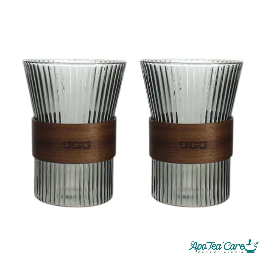 Lot de 2 Tasses Karl 250ml en Verre Borosilicate Graphite