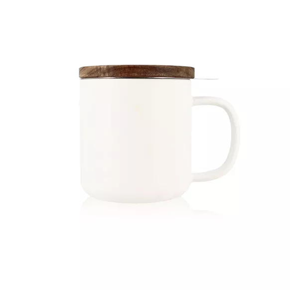 Tisanière Juliet en Grès avec Couvercle en Bois d'Acacia (475 ml ou 300 ml)